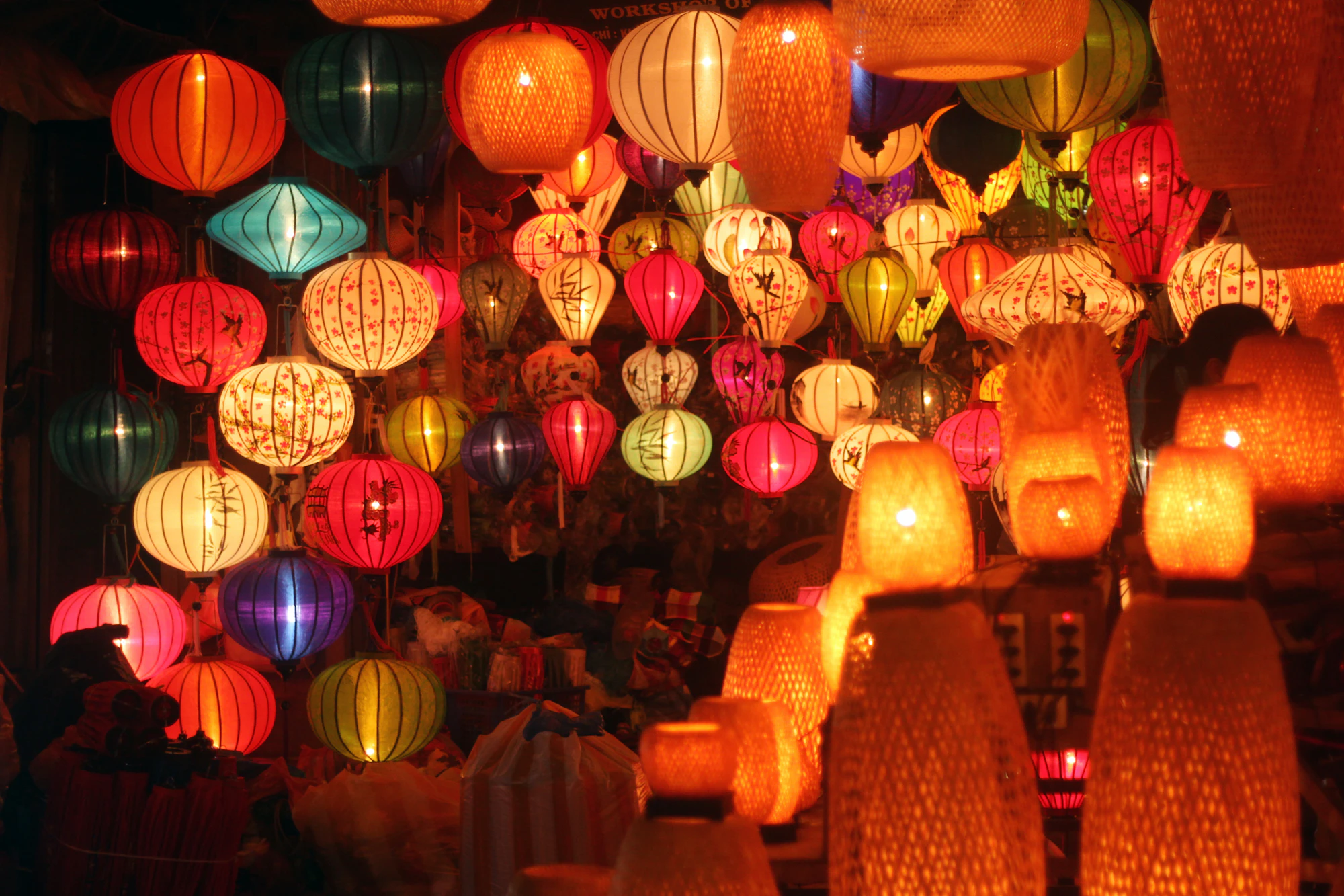 Colourful silk lanterns glowing in Hoi An Ancient Town, Vietnam DMC by Fiesta Asia Travel